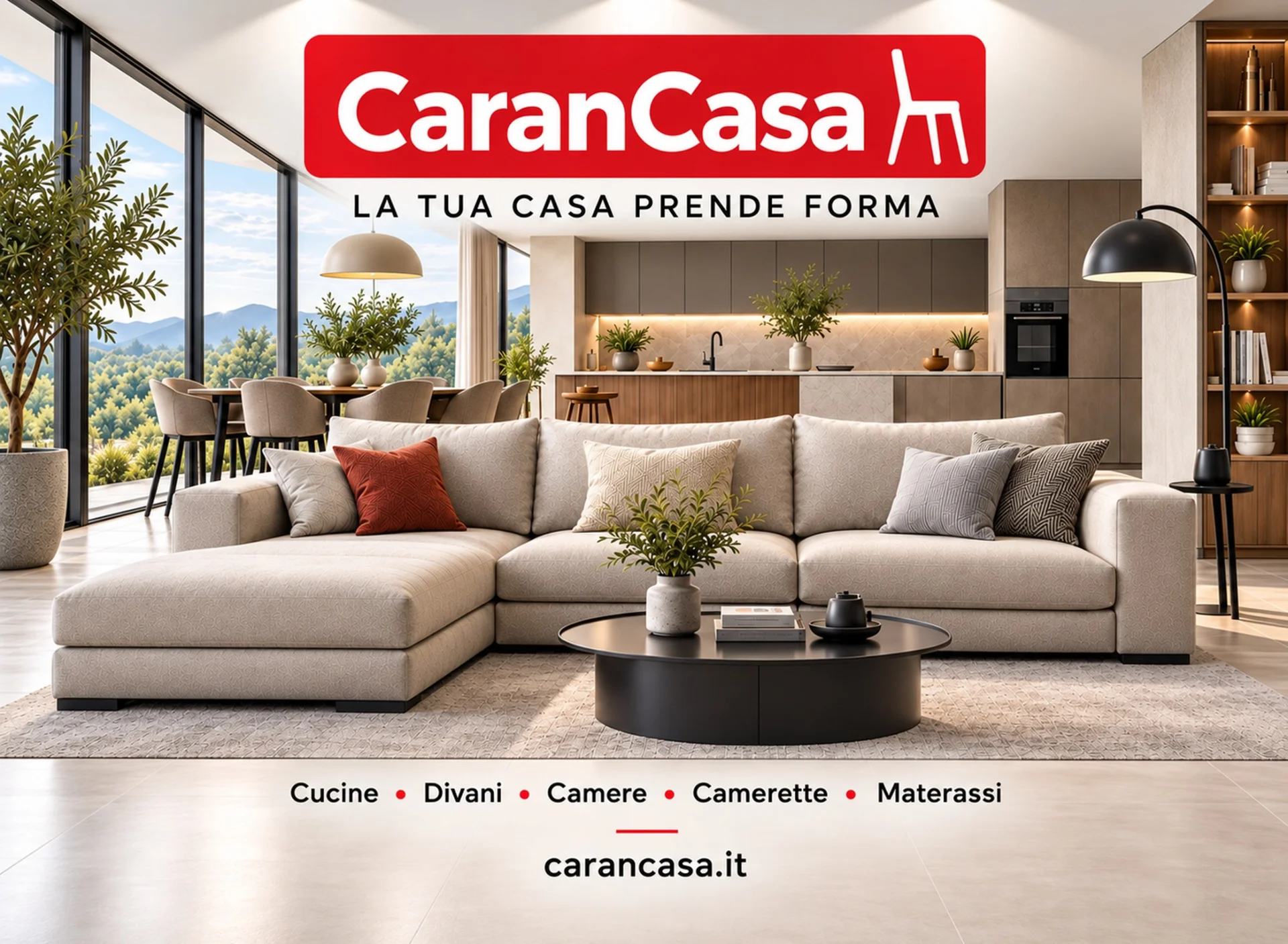 CaranCasa: la tua casa prende forma. Cucine, divani, camere, camerette e materassi.